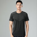 Sports Fitness Quick Drying Short Sleeve Fashion Men's Sports Dark grey T-shirt