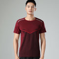 Sports Fitness Quick Drying Short Sleeve Fashion Men's Sports Jujube red T-shirt