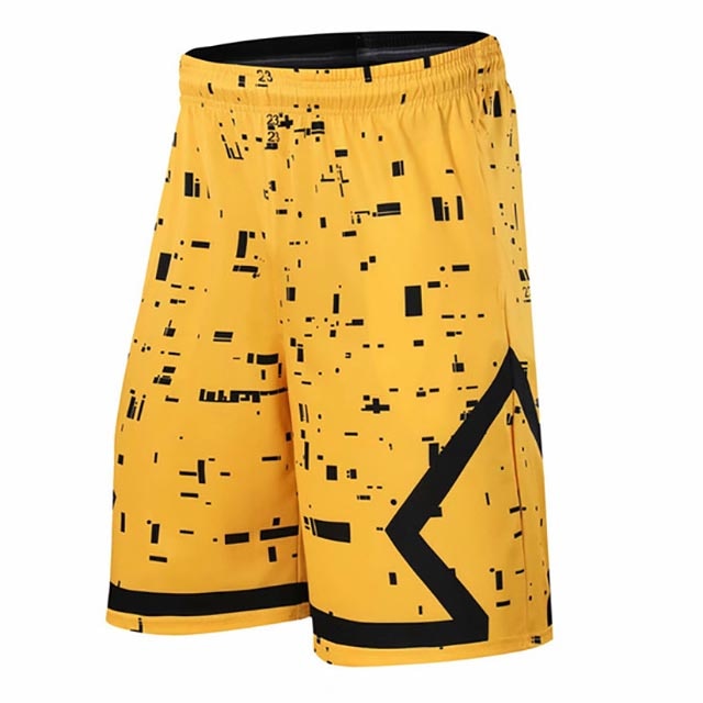 Basketball Shorts Men Breathable Sweat Sport Running Beach Yellow Shorts
