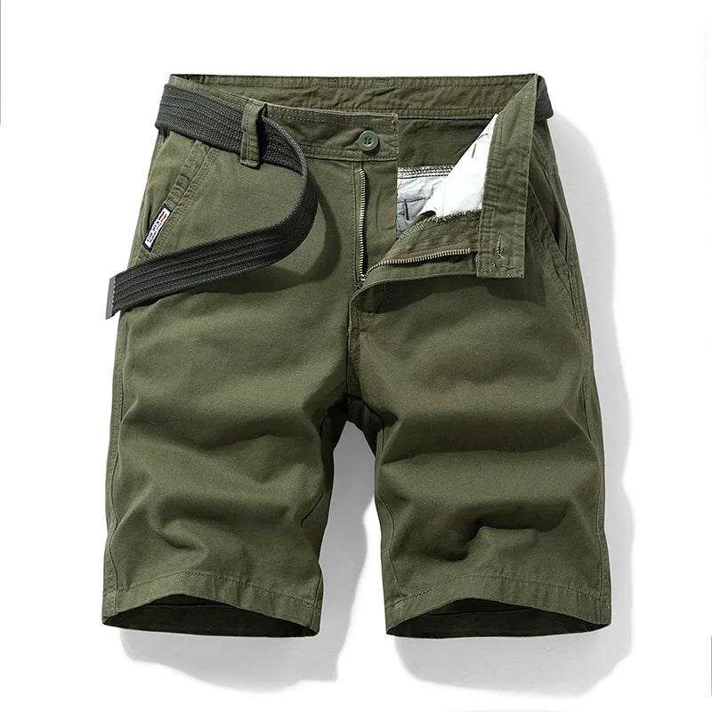 Summer Shorts Men Cotton Casual Shorts Loose Army green Shorts