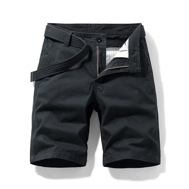Summer Shorts Men Cotton Casual Shorts Loose Black Shorts