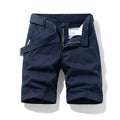 Summer Shorts Men Cotton Casual Shorts Loose Blue Shorts